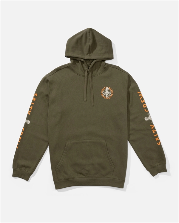 Salty Crew Tentacles Hooded Fleece - Dusty Olive